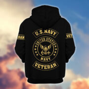 Premium Custom US Navy Zip Hoodie VPVC607502, Gifts For Navy Veteran, Gifts On Father's Day, Veterans Day. - Image 3