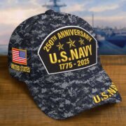 Premium Custom US Navy Embroidered Hat VPVC308503, 250th Anniversary Navy Hat, Gifts For Navy Veteran, Gifts On Father's Day, Veterans Day. - Image 2