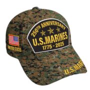 Premium Custom USMC Embroidered Hat VPVC308505, 250th Anniversary Marine Corps Hat, Gifts For Marine Veteran, Gifts On Father's Day, Veterans Day. - Image 2