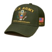Premium Embroidered US Veterans Hats CPVC300701, 250th Anniversary, Gifts for US Veterans, Gifts on Veterans Day