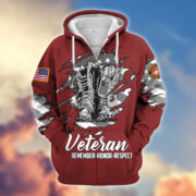 Premium USMC Zip Hoodie VPVC607603, Gifts For Marine Veteran, Gifts On Father's Day, Veterans Day. - Image 2