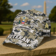 Premium 250th Anniversary Of The Army Embroidered Hats VPVC308601, Custom Name & Rank, Gifts For Army Veteran, Gifts On Father's Day, Veterans Day.