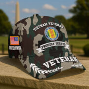 Premium Custom Vietnam Veteran Embroidered Hat VPVC308611, Gifts For Vietnam Veteran, Gifts On Father's Day, Veterans Day. - Image 2