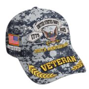 Premium Custom US Navy Embroidered Hat VPVC308804, 250th Anniversary Navy Hat, Gifts For Navy Veteran, Gifts On Father's Day, Veterans Day. - Image 2