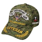 Premium Custom US Navy Embroidered Hat VPVC308805, 250th Anniversary Navy Hat, Gifts For Navy Veteran, Gifts On Father's Day, Veterans Day.