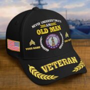 Premium Embroidered US Veterans Hats BPHN230714, Custom Name, Rank & Year, Gifts for US Veterans, Gifts on Veterans Day - Image 4
