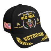 Premium Embroidered US Veterans Hats BPHN230714, Custom Name, Rank & Year, Gifts for US Veterans, Gifts on Veterans Day - Image 2
