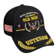 Premium Embroidered US Veterans Hats BPHN230714, Custom Name, Rank & Year, Gifts for US Veterans, Gifts on Veterans Day - Image 6