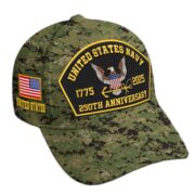 Premium Custom US Navy Embroidered Hat VPVC309105, 250th Anniversary Navy Hat, Gifts For Navy Veteran, Gifts On Father's Day, Veterans Day. - Image 2