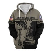 Premium US Army National Guard Zip Hoodie VPVC608208, Gifts For Army National Guard Veteran, Gifts On Father's Day, Veterans Day. - Image 2