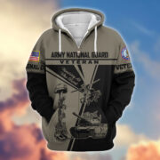 Premium US Army National Guard Zip Hoodie VPVC608208, Gifts For Army National Guard Veteran, Gifts On Father's Day, Veterans Day. - Image 2