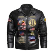 Premium Personalized Vietnam Veteran Leather Jacket VPVC702006, Gifts For Vietnam Veteran, Gifts On Father's Day, Armed Forces Day, Veterans Day. - Image 2