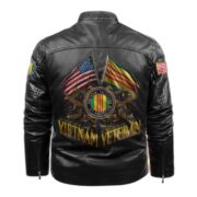 Premium Personalized Vietnam Veteran Leather Jacket VPVC702006, Gifts For Vietnam Veteran, Gifts On Father's Day, Armed Forces Day, Veterans Day. - Image 3
