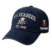 Premium Custom US Seabees Embroidered Hat VPVC309509, Gifts For Seabees Veteran, Gifts On Father's Day, Veterans Day.