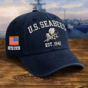 Premium Custom US Seabees Embroidered Hat VPVC309509, Gifts For Seabees Veteran, Gifts On Father's Day, Veterans Day. - Image 2
