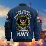 Premium Custom US Navy Veteran Bomber Jacket VPVC802102, Gifts For US Navy Veteran, Gifts On Father's Day, Veterans Day. - Image 3