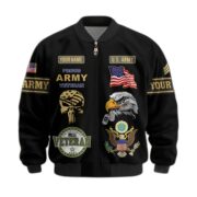 Premium Custom US Army Veteran Bomber Jacket VPVC802301, Gifts For US Army Veteran, Gifts On Father's Day, Veterans Day. - Image 2