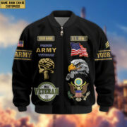 Premium Custom US Army Veteran Bomber Jacket VPVC802301, Gifts For US Army Veteran, Gifts On Father's Day, Veterans Day. - Image 2