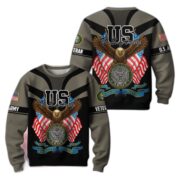 Premium US Veterans Sweatshirt ATTN140821, Gifts For US Veterans, Gifts On Father's Day, Veterans Day. - Image 7