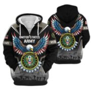 Premium US Veterans Zip Hoodie BPHN110812, Gifts For US Veterans, Gifts On Father's Day, Veterans Day. - Image 4