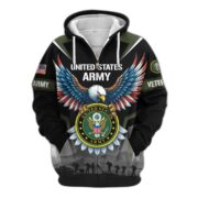 Premium US Veterans Zip Hoodie BPHN110812, Gifts For US Veterans, Gifts On Father's Day, Veterans Day. - Image 5