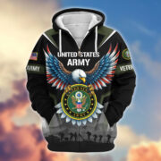 Premium US Veterans Zip Hoodie BPHN110812, Gifts For US Veterans, Gifts On Father's Day, Veterans Day. - Image 5