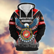 Premium US Veterans Zip Hoodie BPHN110812, Gifts For US Veterans, Gifts On Father's Day, Veterans Day. - Image 17