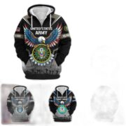 Premium US Veterans Zip Hoodie BPHN110812, Gifts For US Veterans, Gifts On Father's Day, Veterans Day.