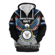 Premium US Veterans Zip Hoodie BPHN110812, Gifts For US Veterans, Gifts On Father's Day, Veterans Day. - Image 11