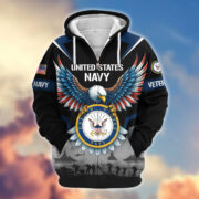 Premium US Veterans Zip Hoodie BPHN110812, Gifts For US Veterans, Gifts On Father's Day, Veterans Day. - Image 11