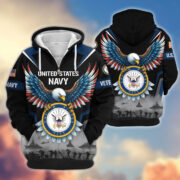 Premium US Veterans Zip Hoodie BPHN110812, Gifts For US Veterans, Gifts On Father's Day, Veterans Day. - Image 13