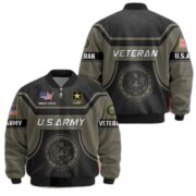 Premium US Veterans Bomber Jacket BPHN120811, Gifts For US Veterans, Gifts On Father's Day, Veterans Day. - Image 4