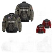 Premium US Veterans Bomber Jacket BPHN120811, Gifts For US Veterans, Gifts On Father's Day, Veterans Day.