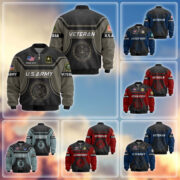 Premium US Veterans Bomber Jacket BPHN120811, Gifts For US Veterans, Gifts On Father's Day, Veterans Day.