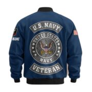 Premium Custom US Navy Veteran Bomber Jacket VPVC802802, Gifts For US Navy Veteran, Gifts On Father's Day, Veterans Day. - Image 3