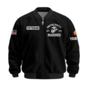 Premium Custom USMC Veteran Bomber Jacket VPVC802903, Gifts For US Marine Veteran, Gifts On Father's Day, Veterans Day. - Image 2