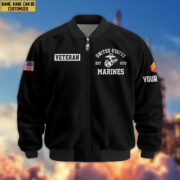 Premium Custom USMC Veteran Bomber Jacket VPVC802903, Gifts For US Marine Veteran, Gifts On Father's Day, Veterans Day. - Image 2
