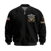 Premium Custom US Navy Veteran Bomber Jacket VPVC803002, Gifts For US Navy Veteran, Gifts On Father's Day, Veterans Day. - Image 2