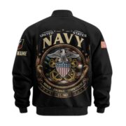 Premium Custom US Navy Veteran Bomber Jacket VPVC803002, Gifts For US Navy Veteran, Gifts On Father's Day, Veterans Day. - Image 3