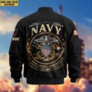 Premium Custom US Navy Veteran Bomber Jacket VPVC803002, Gifts For US Navy Veteran, Gifts On Father's Day, Veterans Day. - Image 3