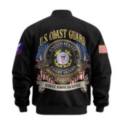 Premium Custom USCG Veteran Bomber Jacket VPVC803605, Gifts For Coast Guard Veteran, Gifts On Father's Day, Veterans Day. - Image 3