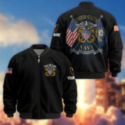 Premium Custom US Navy Veteran Bomber Jacket VPVC803702, Gifts For US Navy Veteran, Gifts On Father's Day, Veterans Day.