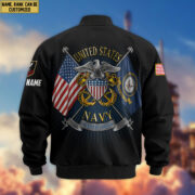 Premium Custom US Navy Veteran Bomber Jacket VPVC803702, Gifts For US Navy Veteran, Gifts On Father's Day, Veterans Day. - Image 3