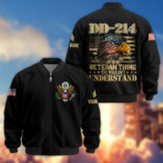 Premium Custom US Army Veteran Bomber Jacket VPVC803801, Gifts For US Army Veteran, Gifts On Father's Day, Veterans Day.