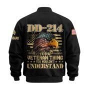 Premium Custom US Army Veteran Bomber Jacket VPVC803801, Gifts For US Army Veteran, Gifts On Father's Day, Veterans Day. - Image 3
