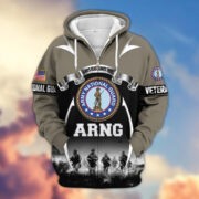 Premium US Veterans Zip Hoodie ATTN150821, Gifts For US Veterans, Gifts On Father's Day, Veterans Day. - Image 8
