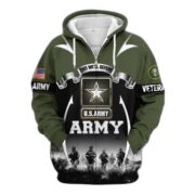 Premium US Veterans Zip Hoodie ATTN150821, Gifts For US Veterans, Gifts On Father's Day, Veterans Day. - Image 5