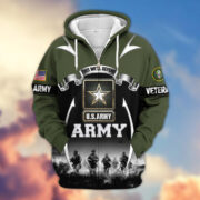 Premium US Veterans Zip Hoodie ATTN150821, Gifts For US Veterans, Gifts On Father's Day, Veterans Day. - Image 5