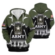 Premium US Veterans Zip Hoodie ATTN150821, Gifts For US Veterans, Gifts On Father's Day, Veterans Day. - Image 7