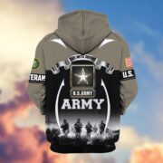 Premium US Veterans Zip Hoodie ATTN150821, Gifts For US Veterans, Gifts On Father's Day, Veterans Day. - Image 3